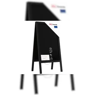 ALLboards Kundenstopper mit lackiertem schwarz Rahmen 100x60cm, Wasserfest, Werbeständer