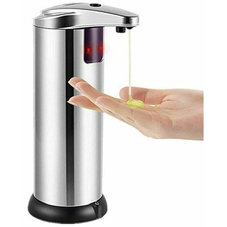 SHZICMY Automatischer Seifenspender, 250ml Berührungsloser Sensor Elektrischer Seifenspender Edelstahl Seifenspe Spender