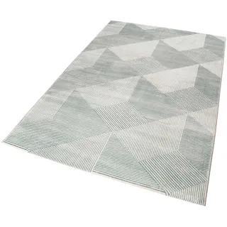Teppich ESPRIT "Velvet Groove ESP-8780" Gr. 2, grau, B:80cm H:12mm L:150cm, Kunstfaser, Teppiche, Teppich, Kurzflor, Hoch Tief Struktur, Wohnzimmer, Schlafzimmer
