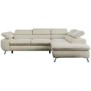 MKS Meble Ecksofa mit Schlaffunktion Peter & Beige, ¦ Maße (cm): B: 273 H: 76