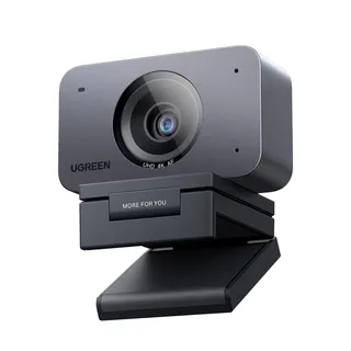UGREEN FineCam 4K UHD Webcam Dual-Mikrofon mit Geräuschunterdrückung, PC Kamera, Autofokus, Face AE, 70°FOV, USB-A Adapter, USB-C Webcam für PC/Laptop/Windows/Mac/Linux/Skype/FaceTime