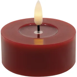 Teelicht LED 2er-Set WINTER (DH 6.80x3 cm) - rot - DH 6.80x3 cm