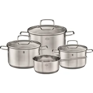 Rösle Basic Line Topf-Set 4-tlg. 3 x Kochtopf + Stielkasserolle