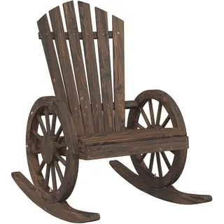 vidaXL Adirondack-Schaukelstuhl 1 St. 70 x 90 x 100 cm braun
