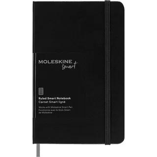 Moleskine Smart Notebook, Pocket, Ruled, Black, Hard Cover (3.5 x 5.5)