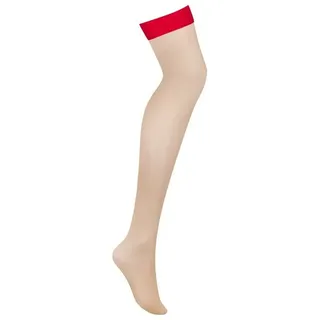 Obsessive Strapsstrümpfe Obsessive - OB S814 stockings N.. - red - (L/XL,S/M) braun XL