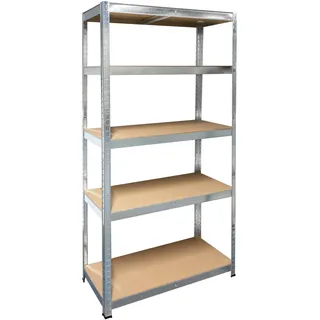 schulte-regalwelt Schwerlastregal Holz 180 x 90 x 40 cm silber