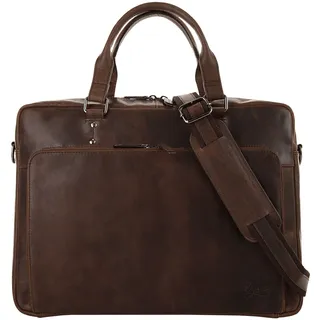 Laptoptasche X-ZONE Gr. B/H/T: 42 cm x 32 cm x 11 cm onesize, braun (cognac) Damen Taschen Koffer echt Leder