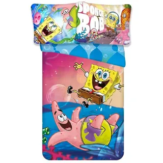 Klaus Herding GmbH Spongebob Wende Bettwäsche Set 2 TLG. 135 x 200 cm 80 x 80cm