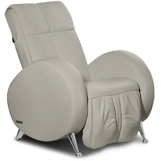 Massagesessel Relaxsessel KEYTON RETRO Leder | silvergrey