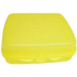 Tupperware Sandwich-Box Brotdose gelb | Quadratische Aufbewahrungsbox mit Scharnier & Verriegelung | Lunchbox für Sandwiches, Pausenbrot & Snacks | BPA-frei