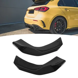 Heckstoßstangenunterteile In Hochglanzschwarz (ein Paar, Links Und Rechts) Kompatibel Mit Mercedes-benz A-klasse W177 A35 A45 Amg-line Schrägheck 2019-2023