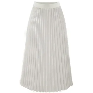 Rock Damen Sommer Faltenrock Damen Lang Plisseerock Elegant Elastisch Chiffon Rock Midi Sommerrock High Waist Strandrock