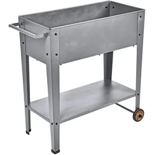 Garden Pleasure Hochbeet Metall 75 x 35 x 80 cm Silber