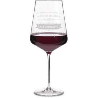 Leonardo Rotweinglas XXL 750 ml individuelle Gravur Geschenkidee für Frauen Weinglas - Weintherapie