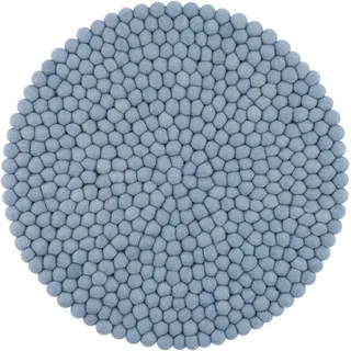 myfelt Filzkugel Sitzauflage Stuhlauflage - Mia - rund, Ø 36 cm, Hellblau