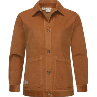 Cordjacke RAGWEAR "Ennea", Damen, Gr. M (38), braun, Obermaterial: 100% Baumwolle, gerade hüftbedeckend, mit Knopf,Ärmel mit Ärmelschlitz Umschlagsaum mit Knöpfen,verstellbar, Jacken, Leichte Damen Übergangsjacke aus Kord