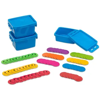 Betzold Magnet Sparset Magnetscheiben und Materialboxen blau|bunt