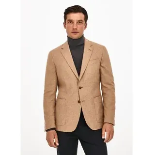 Hackett London für Herren. HM443089 Jacke Soft Cott Flanell Cc braun (38/32), Lässig, Baumwolle