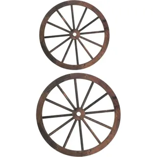 Pièces Rustikale Holzwagenräder Braun Au Massivem Holz Pour Western Partydekoration Et