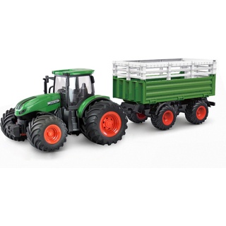 Amewi Traktor mit Viehtransporter, Grün 1:24, RTR (RTR Ready-to-Run)