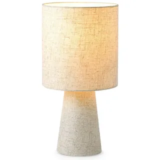 STANBOW Tischleuchte Tischlampe,Leuchtmittel wechselbar,Lampe Warmweiß,Ein-/Ausschalter,E27, Schreibtischlampen,Tischlampen im skandinavischen Stil beige|braun