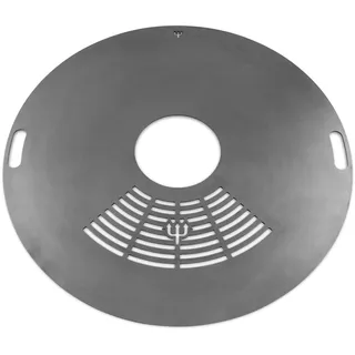 FireDeifi Grillplatte | Feuerplatte | Plancha | BBQ für Feuertonne, Feuerschale und Kugelgrill – Ø80 cm – hochwertiger 5 mm Stahl – Made in Bavaria
