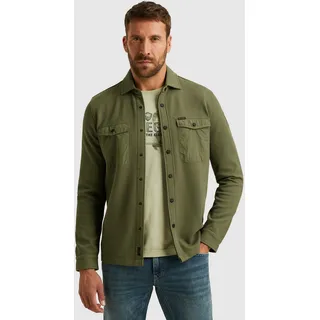 Langarmhemd PME LEGEND, Herren, Gr. 3XL, N-Gr, four leaf clover, Web, Obermaterial: 100% Baumwolle, unifarben, regular fit hüftbedeckend, Rundhals, Hemden, mit Druckknöpfen und Brusttaschen
