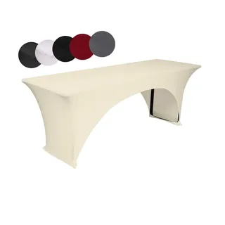 TexDeko Stretch Biertischhussen für Bierzeltgarnitur 220 x 70cm Festzeltgarnitur | verstärkte Beintaschen bügelfrei waschbar