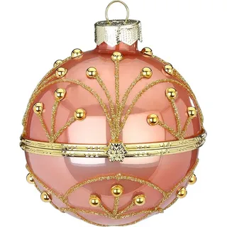 Weihnachtskugeln Geschenkkugeln zum Befüllen 8cm altrosa - Rosa