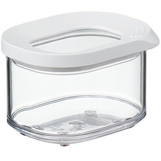 Mepal Transparente Vorratsdosen mit Deckel Mini - Lebensmittelbehälter Rechteckige - Küchenorganizer & Aufbewahrungsbox aus Kunststoff - Vorratsbehälter Luftdicht & Stapelbar - 175 ml - White