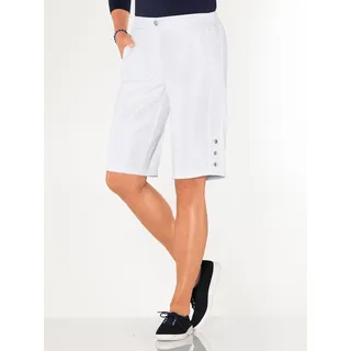 Bermudas CLASSIC BASICS, Damen, Gr. 52, Normalgrößen, weiß, 100% Polyester, unifarben, kurz, Hosen Bermudas