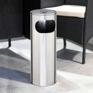 Hi Standaschenbecher Edelstahl Silber