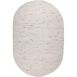 FRAAI | Home & Living Wollteppich Oval - Feline Weiß 122x183cm | Wool - Handwoven - Blended - Classic - Living room