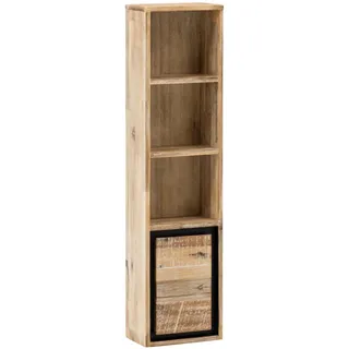 Bad Hängeregal Jolo Hängeschrank schmal 25 cm Massivholz AKazie natur Wandregal