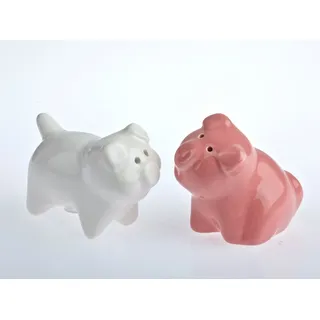 By Bers Salzstreuer Kuh Frosch Eier Elefant Glücksschwein Salzstreuer Keramik, (Eier Frösche Kühe Elefanten Glücksschwein Salzstreuer), hochwertige Handarbeit rosa