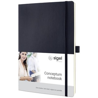 Sigel CONCEPTUM® CO308 Notizbuch Dot-Lineatur (punktkariert) Schwarz Anzahl der Blätter: 97 DIN A4