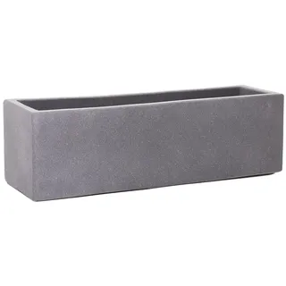 VIVANNO Blumenkasten Balkonkasten Pflanzkasten Beton grau FLOBO - 18x60x18 cm