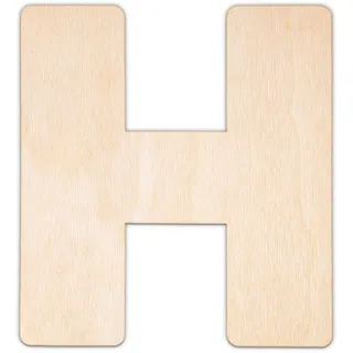 Creative Deco Personalisierte Holzbuchstaben H aus Sperrholz oder MDF | Alphabet | 5-100 cm | Ihr Text Buchstaben Holz für Türschild | Lasergeschnittene Sperrholzausschnitte für Decoupage, zum Basteln