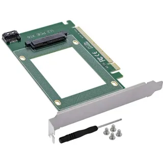 InLine Schnittstellenkarte, PCIe x16 zu U.2 NVMe, SFF-8639, intern