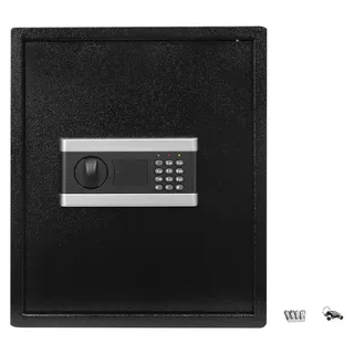 Geldtresor - Elektronische Spardose - Zahlenschloss - Digitaler Code - Verstecktes Fach - Wandmontage oder Standgerät - Schwarz - Schwarz