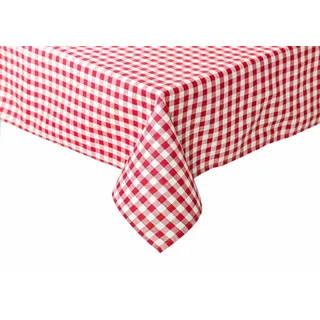 texpot Tischdecke kariert Landhausstil Bauernkaro 100% Baumwolle (1-tlg) rot Rechteckig | 40 cm x 220 cm