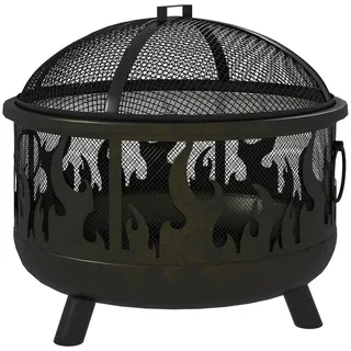 Outsunny Feuerschale Ø 55 cm Schwarz