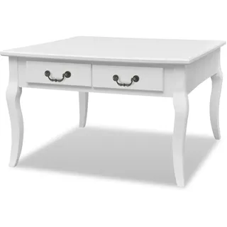 vidaXL Couchtisch M603171 mit Schubladen weiß 80 x 50 x  80 cm