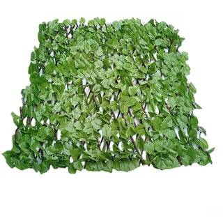 URPIZY Künstlicher Efeuzaun Sichtschutz Efeu Spalier Erweiterbar Faux Sichtschutzzaun Rankgitter mit künstlichen Blättern Künstliche Efeuranke Blatt Dekoration für Outdoor Decor #2