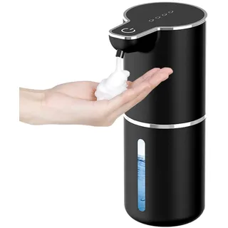Automatischer Seifenspender (350 Ml), Usb-wiederaufladbar, Mit Infrarot-bewegungssensor, Automatischer Schaumspender, Schaumtechnologie, Infrarotsensor, Schwarz – Aquaforge