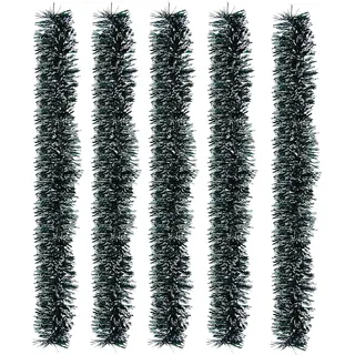 10M Girlande Weihnachten,Tannengirlande,5 Stück Weihnachtsgirlanden,Weihnachtsbaumschmuck Girlande, Künstliche Weihnachtsgirlande,für Außen Innen Weihnachten Dekogirlande(dunkelgrün) (1)