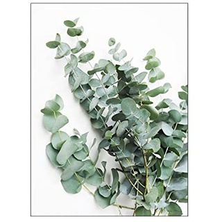 ABCWARRT Nordic City Landschaft Bogen Leinwand Malerei Eukalyptus Bild Blatt Poster Grüner Baum Und Auto Malerei Wandkunst Für Wohnkultur (40 * 60cm Kein Rahmen,9)