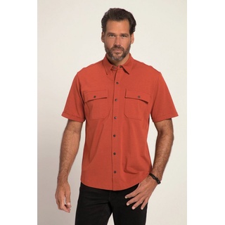 JP1880 Kurzarmhemd Jersey-Hemd Halbarm Kent-Kragen Modern Fit rot L