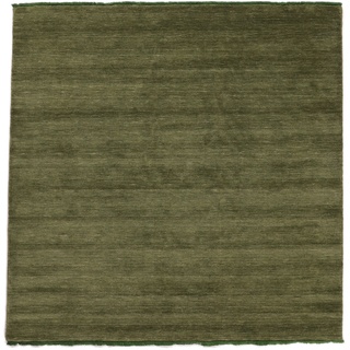 Handloom fringes Teppich - Grün 250x250